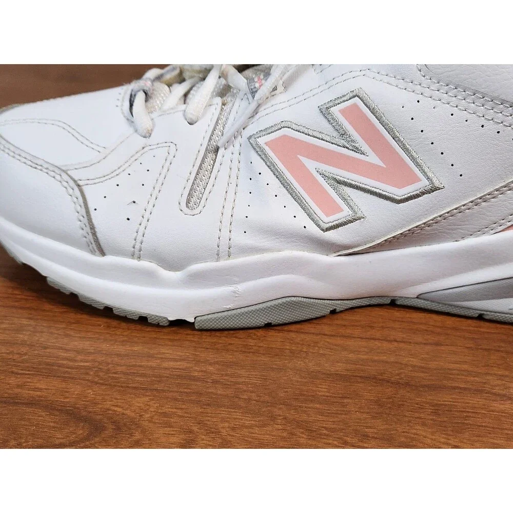 New Balance 608v5 Women 10 ~ Men 8.5 White Pink Leather Training Shoes WX608WP5
